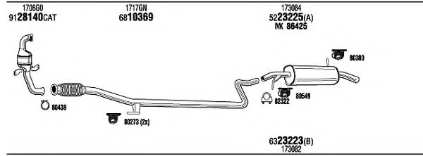 FONOS PEH23388A Exhaust System